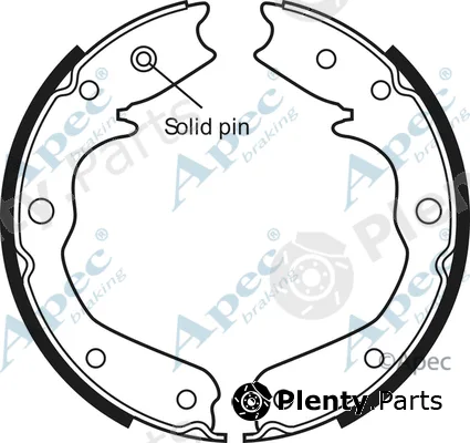 Apec SHU676 — Brake Shoe Set, parking brake Apec