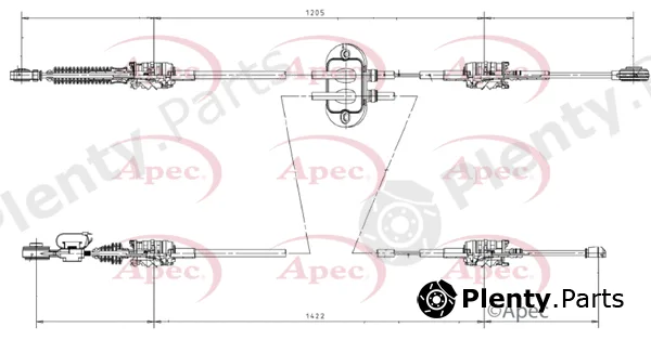 Apec CAB7005 — Cable Pull, manual transmission Apec