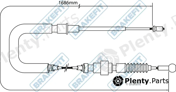 Apec BBC3013 — Cable Pull, parking brake Brake Fit