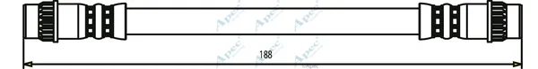 Apec HOS3464 — Brake Hose Apec