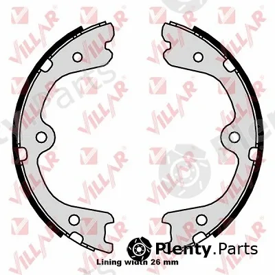 Villar 629.0324 — Brake Shoe Set, parking brake
