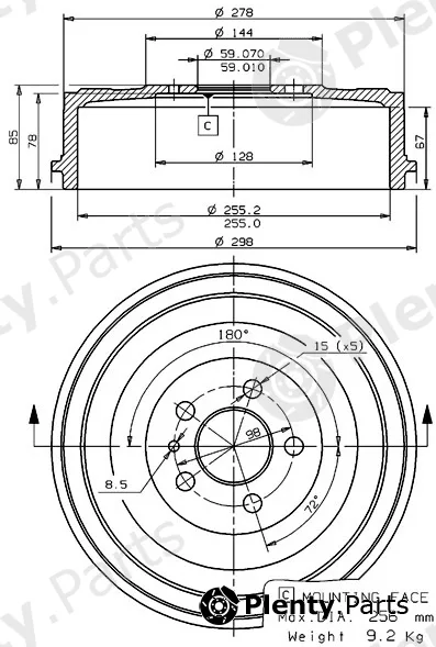Villar 627.0081 — Brake Drum