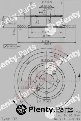 Villar 628.1087 — Brake Disc
