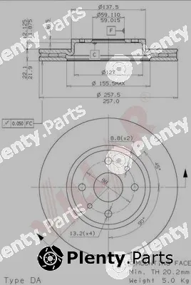 Villar 628.1253 — Brake Disc