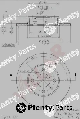 Villar 628.0283 — Brake Disc