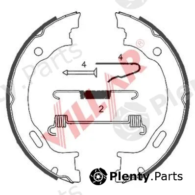 Villar 629.0835 — Brake Shoe Set, parking brake