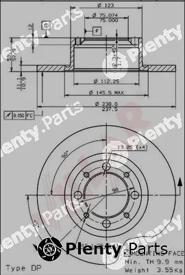 Villar 628.1327 — Brake Disc