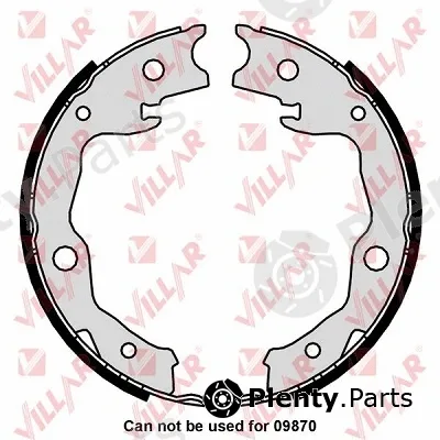 Villar 629.0404 — Brake Shoe Set, parking brake