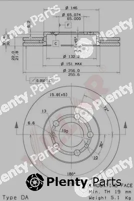 Villar 628.1704 — Brake Disc