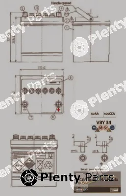 Motaquip VBY34 — Starter Battery Powercharge Plus