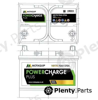 Motaquip VBY70 — Starter Battery Powercharge Plus