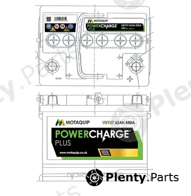 Motaquip VBY57 — Starter Battery Powercharge Plus