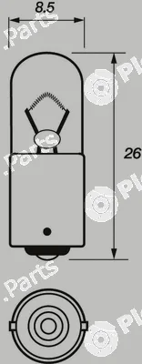 Motaquip VBU233 — Bulb, licence plate light