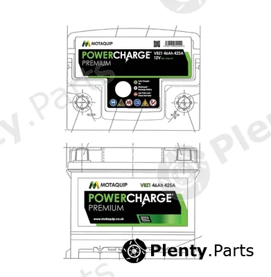 Motaquip VBZ1 — Starter Battery Powercharge Premium