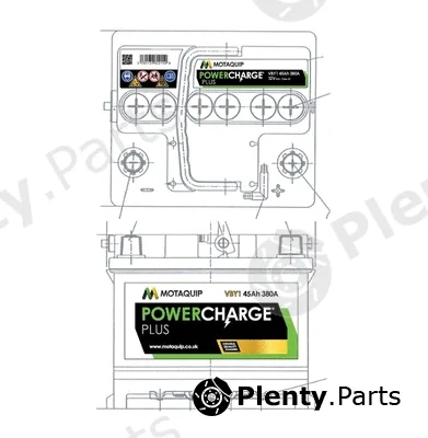 Motaquip VBY1 — Starter Battery Powercharge Plus