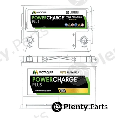 Motaquip VBY8 — Starter Battery Powercharge Plus