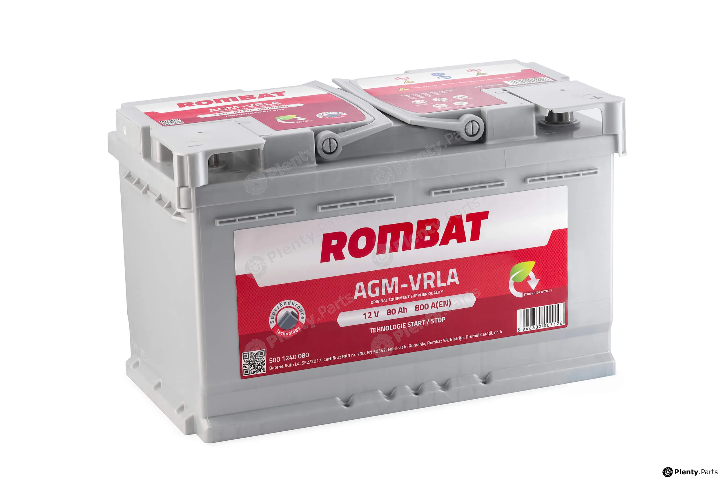 Rombat 5801240080 — Starter Battery AGM-VRLA