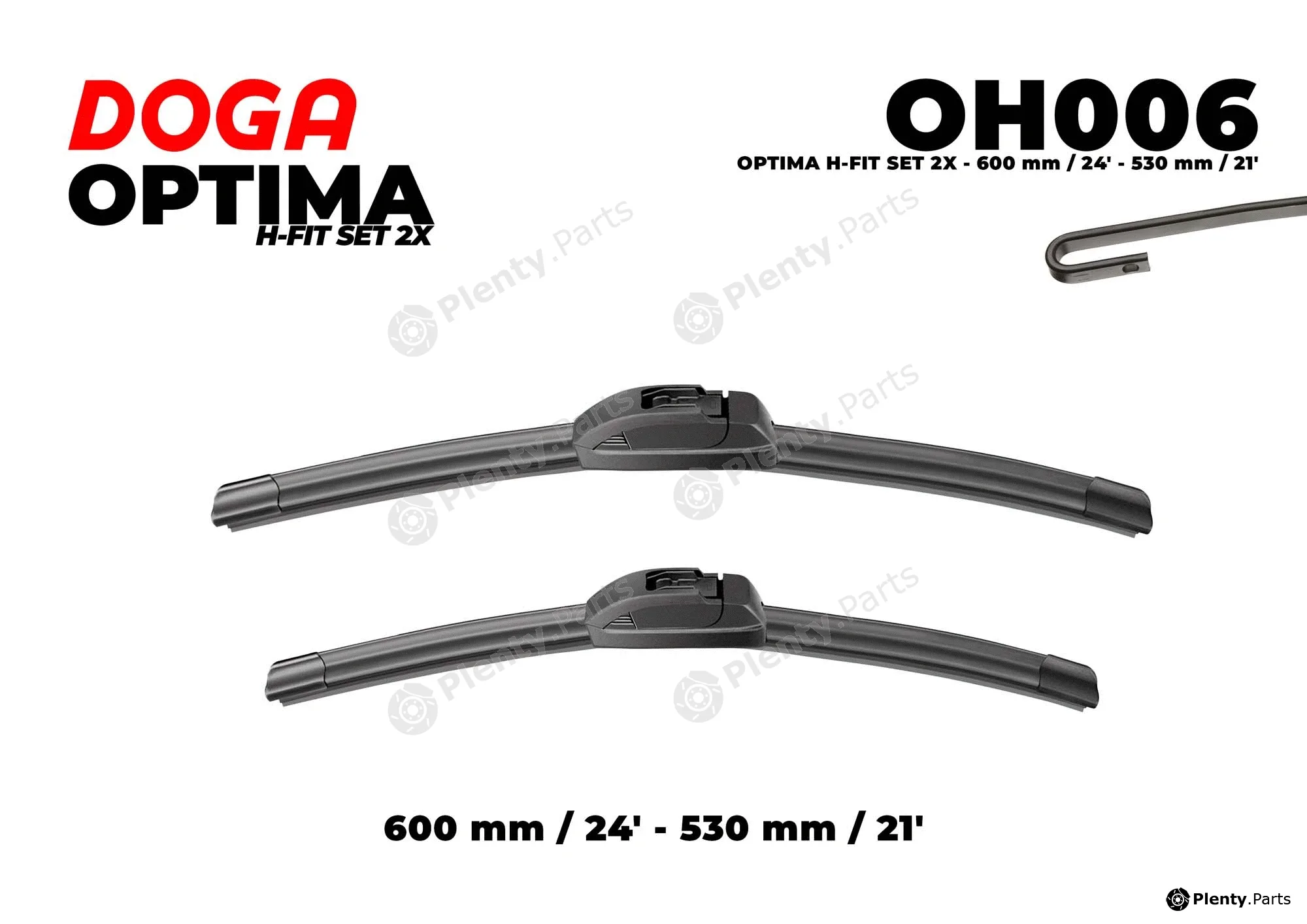 Doga OH006 — Wiper Blade OPTIMA H-FIT SET 2X