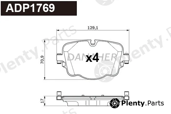 Danaher ADP1769 — Brake Pad Set, disc brake