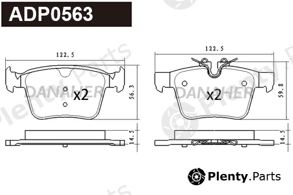 Danaher ADP0563 — Brake Pad Set, disc brake