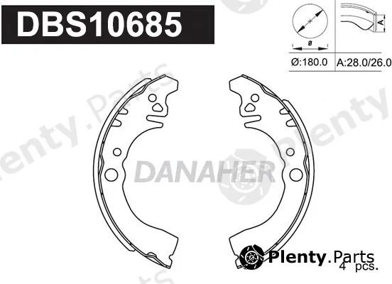 Danaher DBS10685 — Brake Shoe Set