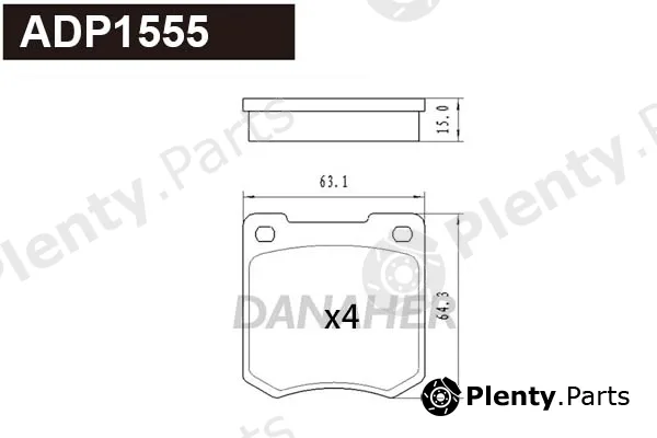 Danaher ADP1555 — Brake Pad Set, disc brake
