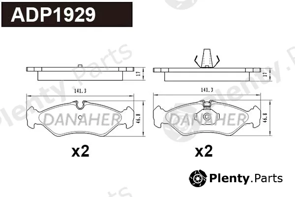 Danaher ADP1929 — Brake Pad Set, disc brake