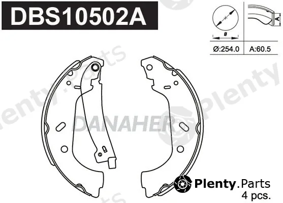 Danaher DBS10502A — Brake Shoe Set