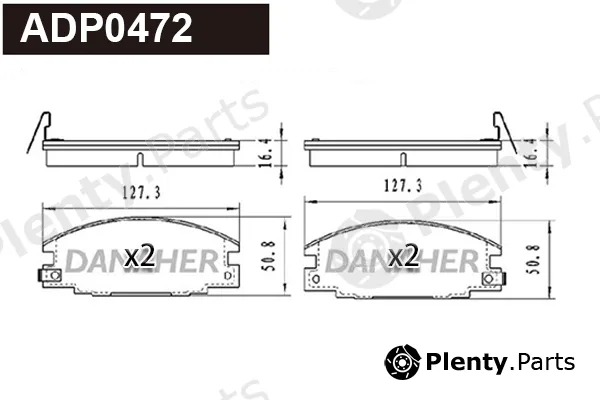 Danaher ADP0472 — Brake Pad Set, disc brake