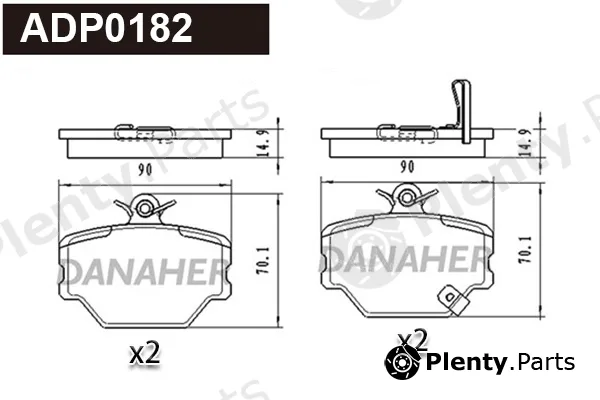 Danaher ADP0182 — Brake Pad Set, disc brake