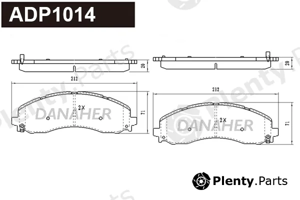 Danaher ADP1014 — Brake Pad Set, disc brake