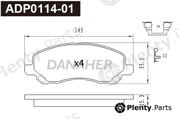 Danaher ADP0114-01 — Brake Pad Set, disc brake