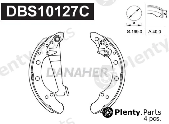 Danaher DBS10127C — Brake Shoe Set