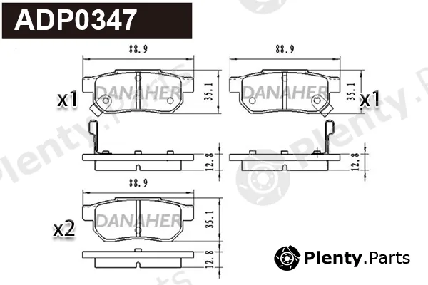 Danaher ADP0347 — Brake Pad Set, disc brake