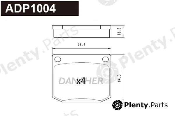 Danaher ADP1004 — Brake Pad Set, disc brake