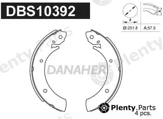 Danaher DBS10392 — Brake Shoe Set