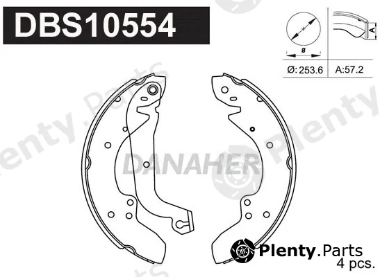 Danaher DBS10554 — Brake Shoe Set