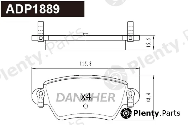 Danaher ADP1889 — Brake Pad Set, disc brake