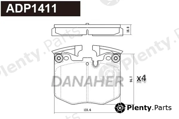 Danaher ADP1411 — Brake Pad Set, disc brake
