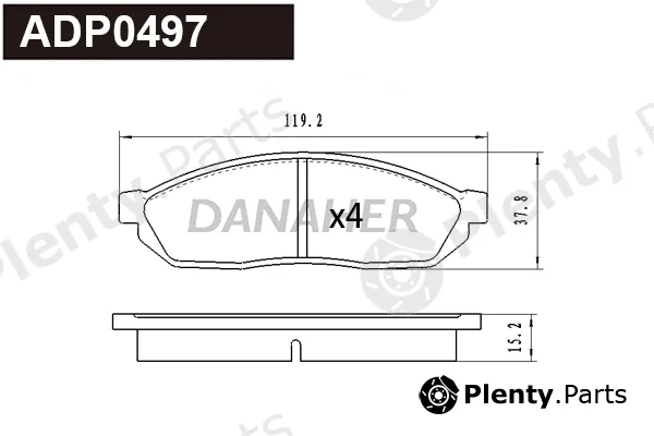 Danaher ADP0497 — Brake Pad Set, disc brake
