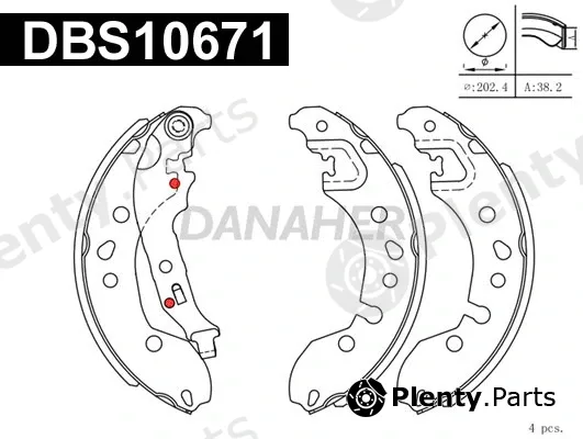 Danaher DBS10671 — Brake Shoe Set