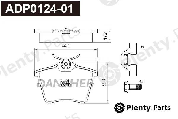 Danaher ADP0124-01 — Brake Pad Set, disc brake