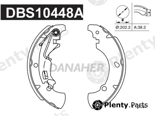 Danaher DBS10448A — Brake Shoe Set