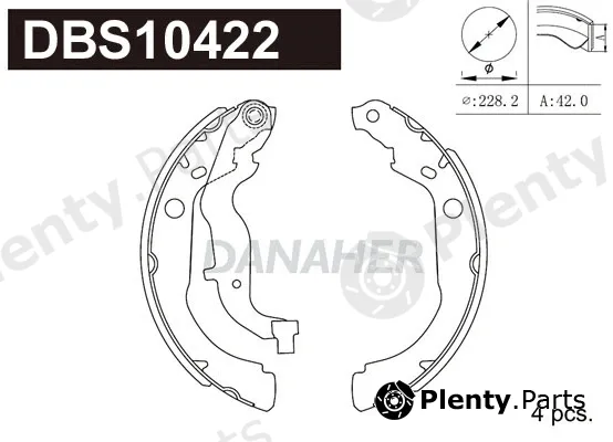 Danaher DBS10422 — Brake Shoe Set