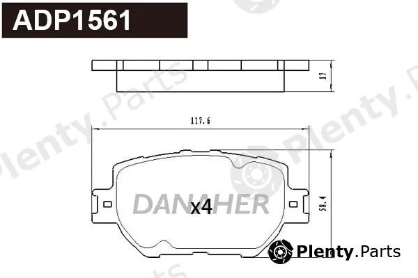 Danaher ADP1561 — Brake Pad Set, disc brake