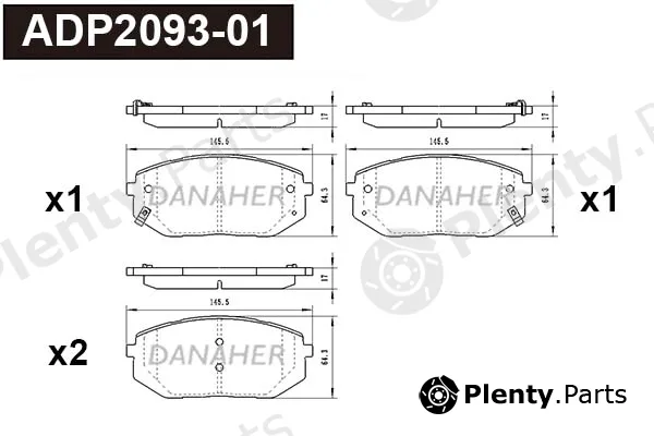 Danaher ADP2093-01 — Brake Pad Set, disc brake