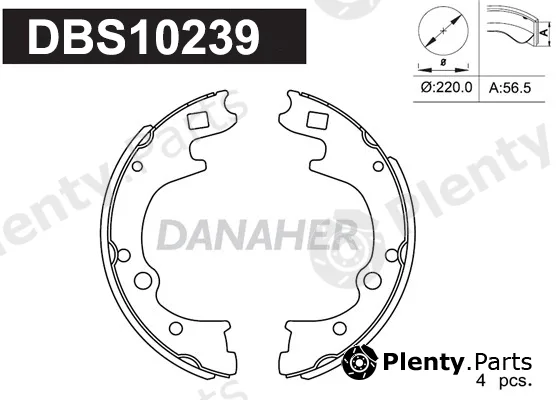 Danaher DBS10239 — Brake Shoe Set