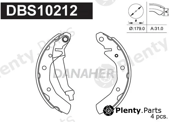 Danaher DBS10212 — Brake Shoe Set