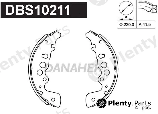 Danaher DBS10211 — Brake Shoe Set