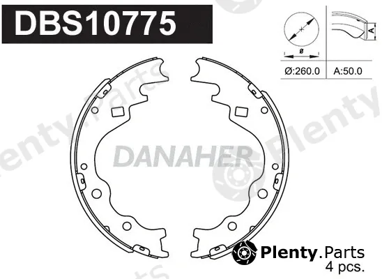 Danaher DBS10775 — Brake Shoe Set